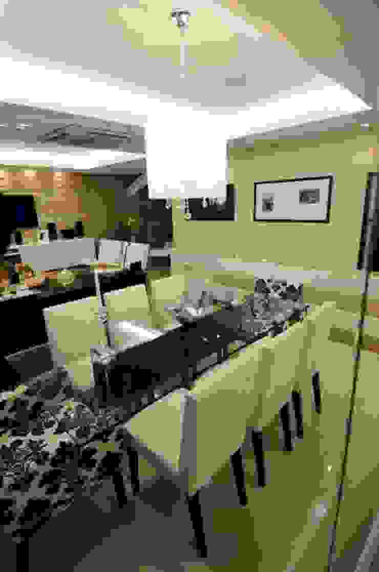 Sala Estar /Jantar Residência Angela Ognibeni Arquitetura e Interiores Salas de jantar modernas