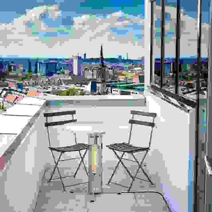 Table chauffante professionnelle VIREOO, Batiwiz SAS Batiwiz SAS Moderner Balkon, Veranda & Terrasse Eisen/Stahl Schwarz Accessoires und Dekoration