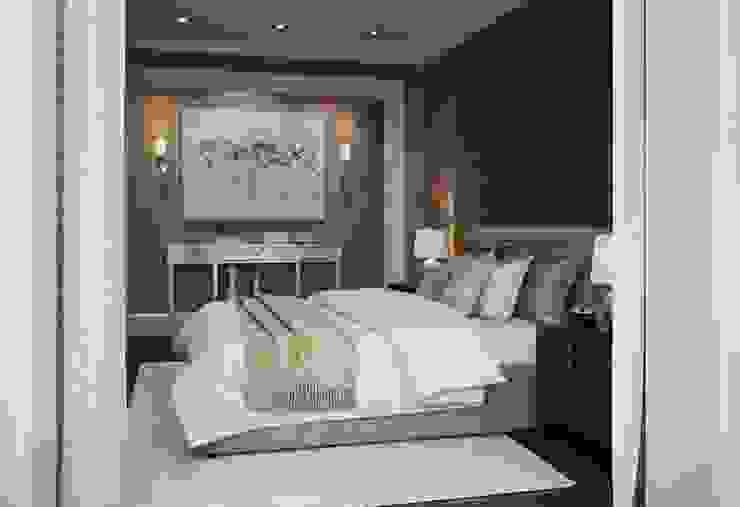 Квартира в ЖК Скай Форт, MARION STUDIO MARION STUDIO オリジナルスタイルの 寝室 多色