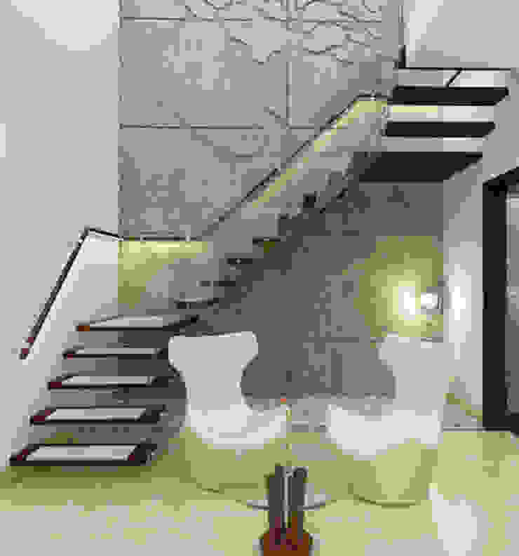 Suneja Residence, Space Interface Space Interface Modern corridor, hallway & stairs
