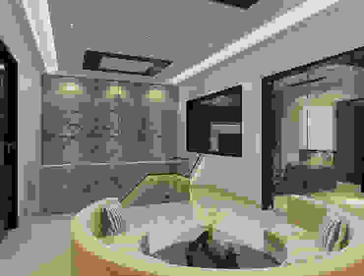 Space Interface Corredores, halls e escadas modernos