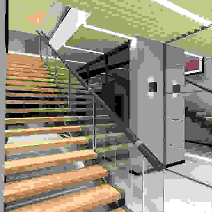 CHM architect Minimalist corridor, hallway & stairs
