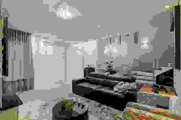Patrícia Azoni Arquitetura + Arte & Design Moderne Wohnzimmer Grau
