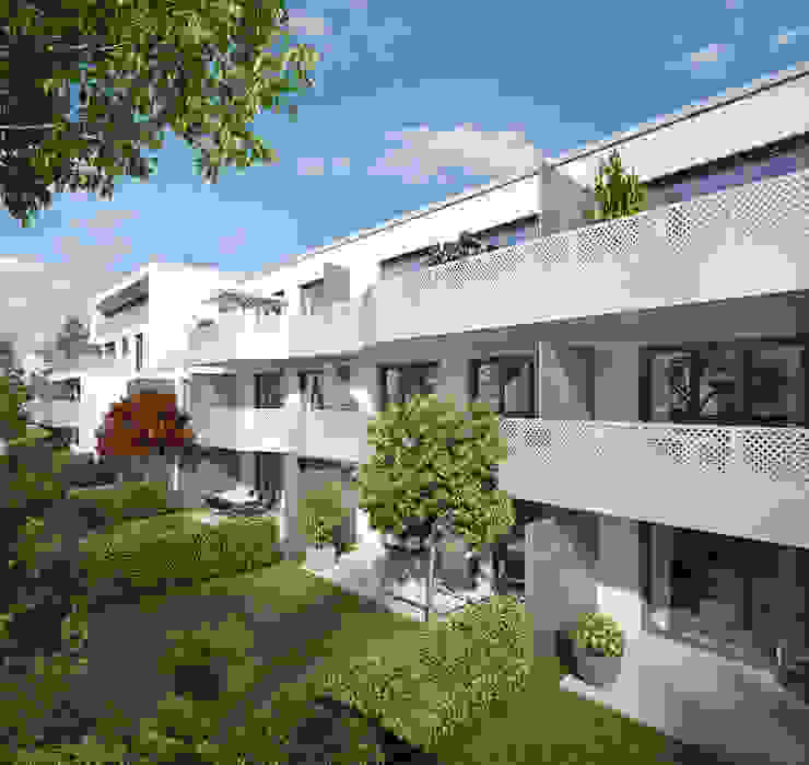 Wohnbebauung in München winhard 3D Moderne Häuser