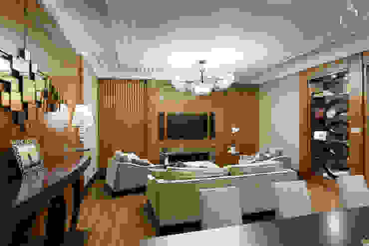 Salas de estar ecléticas por Студия дизайна интерьера 'Юдин и Новиков' Eclético
