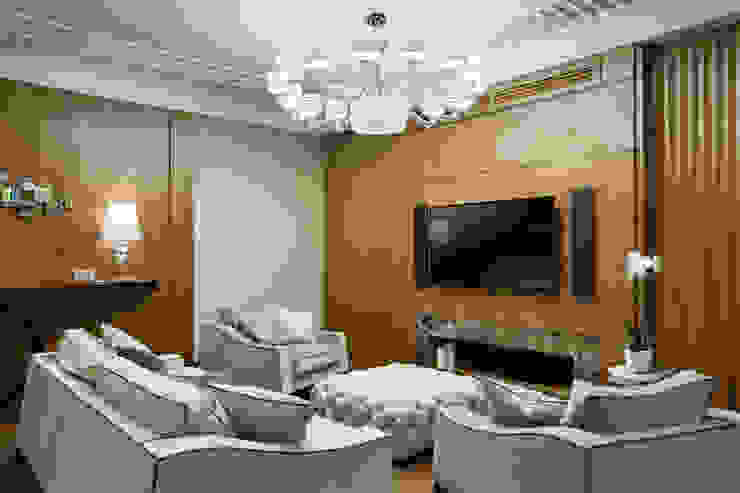 Salas de estar ecléticas por Студия дизайна интерьера 'Юдин и Новиков' Eclético