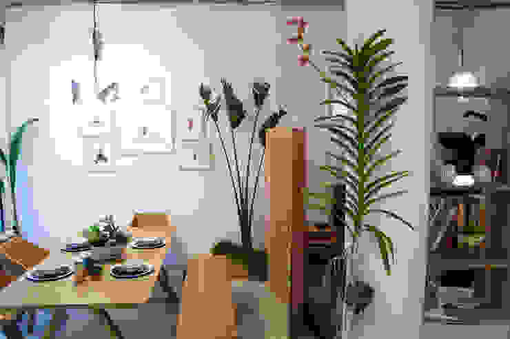 INTERIOR SHOWROOM, Clorofilia Clorofilia Tropical style living room Plywood Wood effect