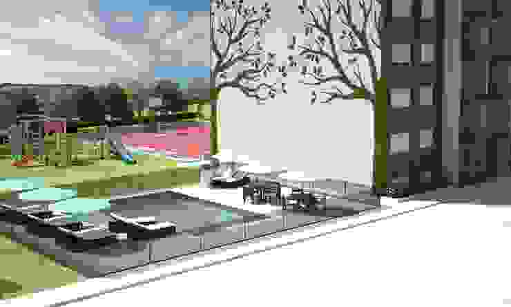 Casa Bifamiliar OM ARQUITECTURA & SERVICIOS S.A.S Jardines de estilo clásico