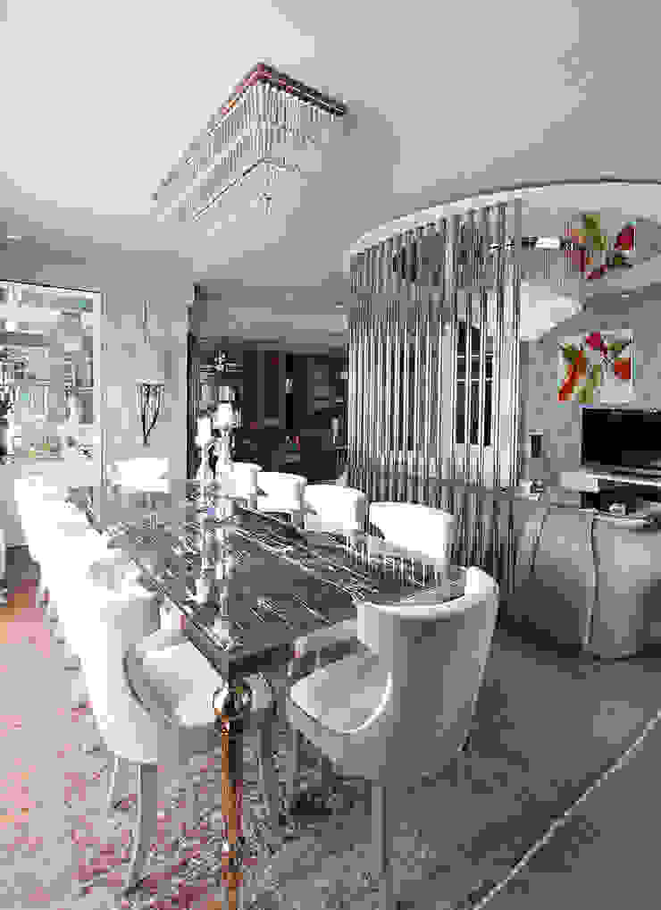 Living Room Renovation, Orkun Indere Interiors Orkun Indere Interiors Вітальня Мідь / Бронза / Латунь Чорний luxury,black,marble,dining table