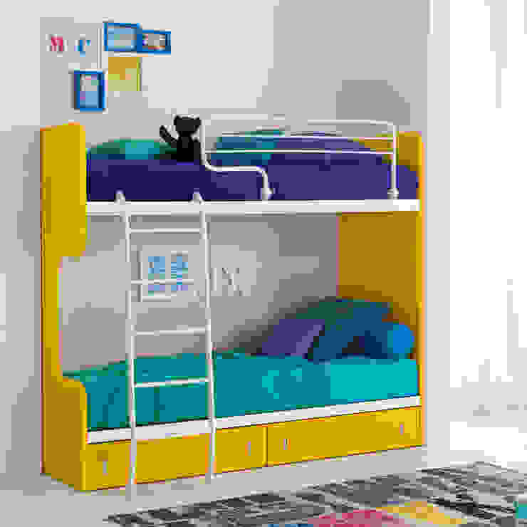 'Genio III' Modern kid's bunk bed by Corazzin homify Дитяча кімната Дерево Різнокольорові Ліжка та дитячі ліжечка