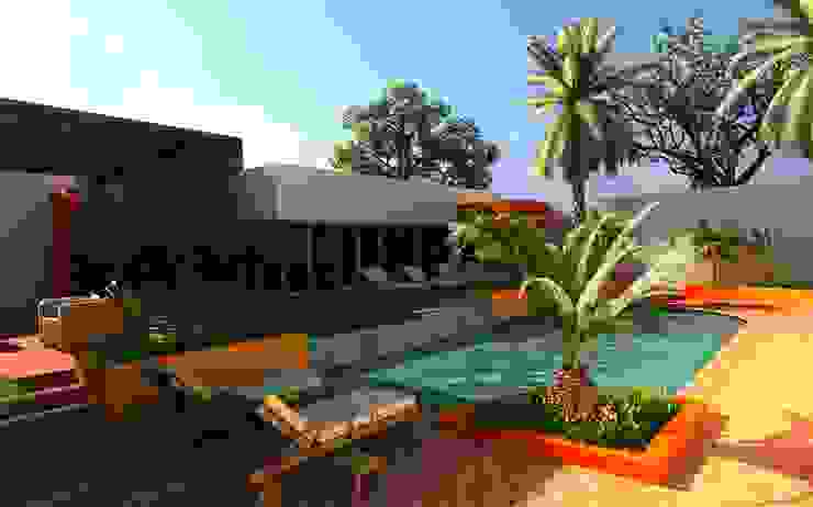 TIEMPO DE CONSENTIRSE, OLLIN ARQUITECTURA OLLIN ARQUITECTURA Moderne Pools