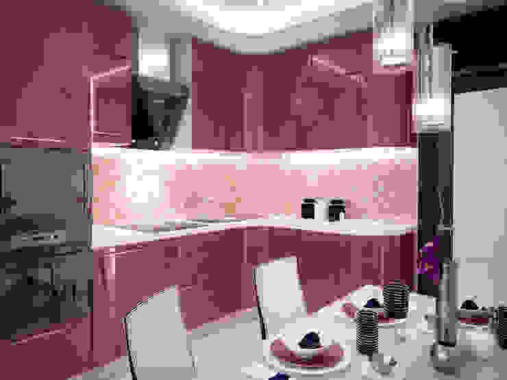 Квартира в ЖК Созвездие, 35KVADRATOV 35KVADRATOV Minimalist kitchen Purple/Violet