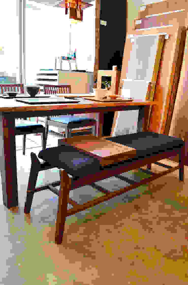 Bench -ベンチ-, 株式会社 3rd 株式会社 3rd Moderne Esszimmer Massivholz Braun Stühle und Bänke