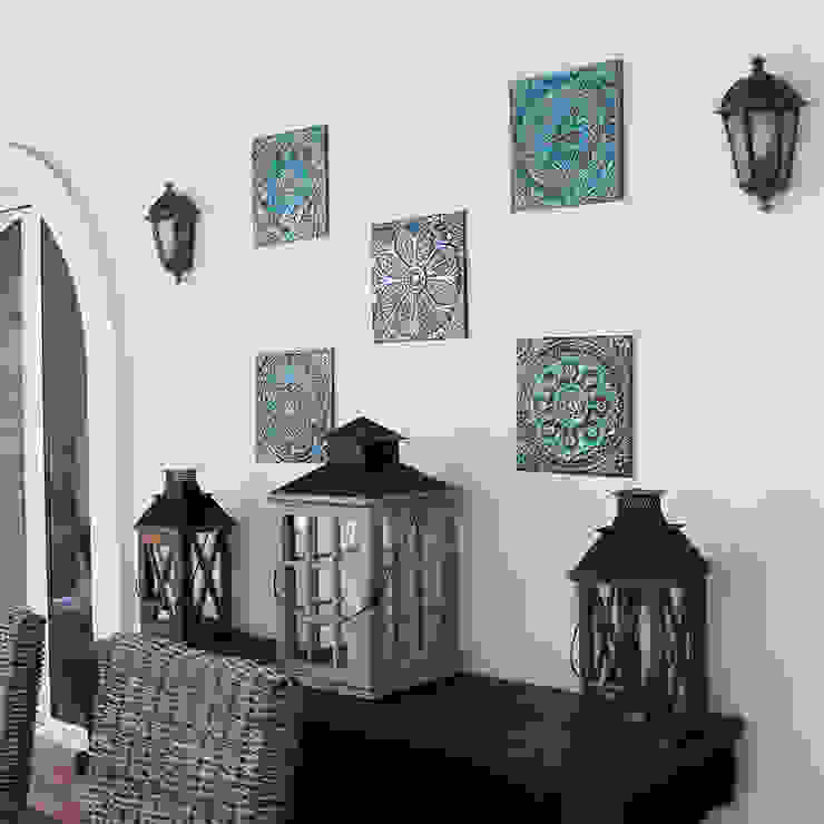 Simple but effective Gvega Ceramica Mediterranean style dining room Ceramic Turquoise Accessories & decoration