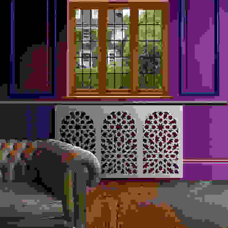 laser cut modern radiator covers in moroccan and arabic room makeovers