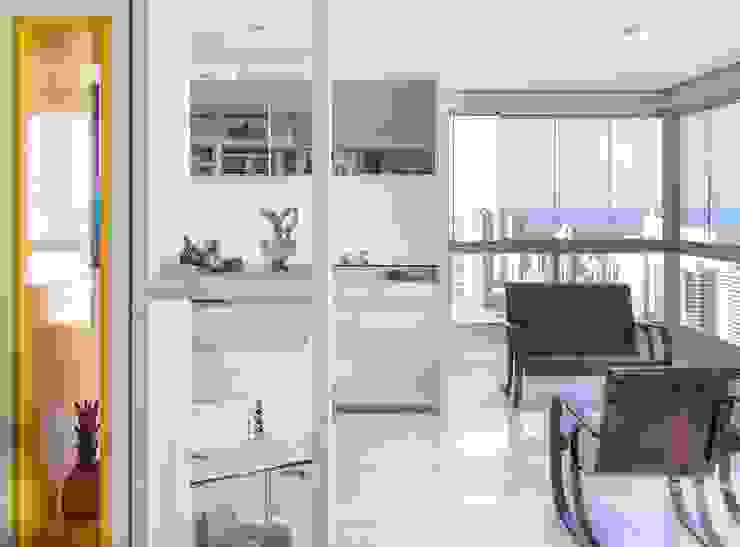 VZ Arquitetas Salon moderne Blanc