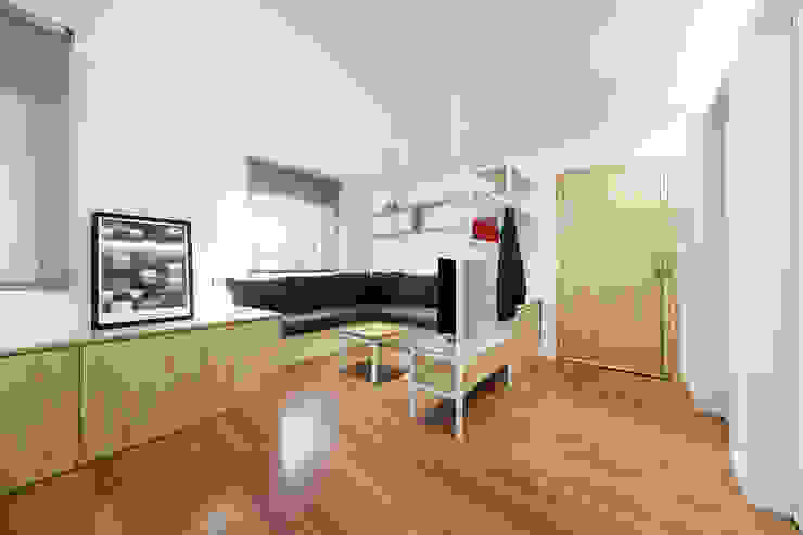 Nan Arquitectos غرفة المعيشة خشب Wood effect