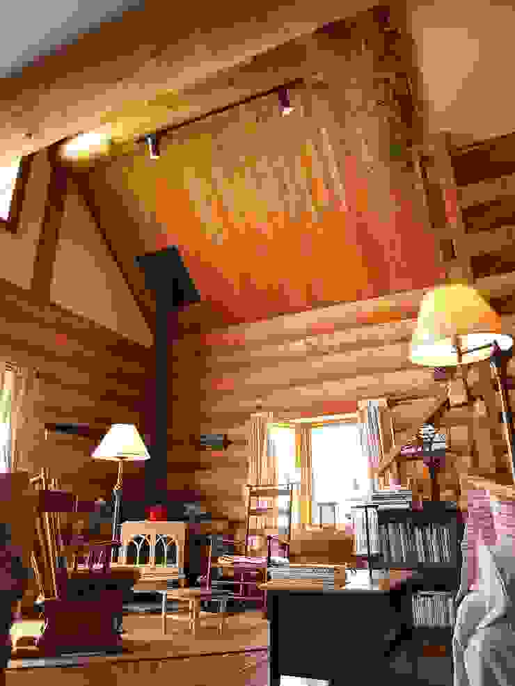 Log Cabin beside Japan Alps Cottage Style / コテージスタイル Living room Wood Wood effect