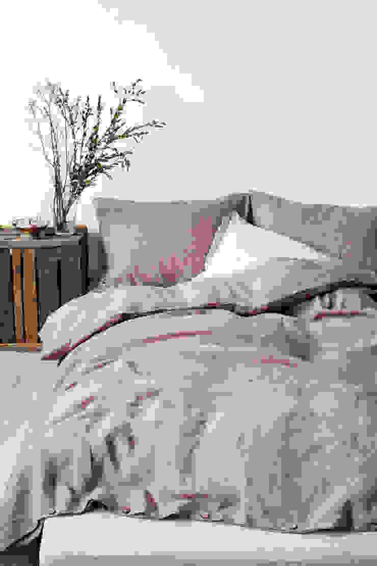 Bettwäsche von Natur Leinen (Linen Tales Deutschland) Skandinavisch Textil Bernstein/Gold