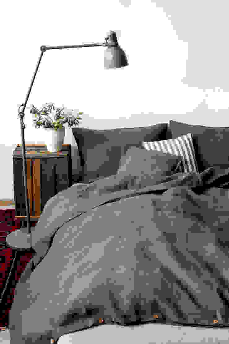 Bettwäsche von Natur Leinen (Linen Tales Deutschland) Skandinavisch Textil Bernstein/Gold