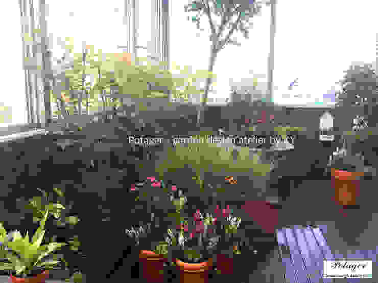 Potager Klasyczny balkon, taras i weranda Fioletowy