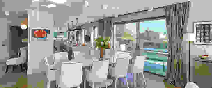 Super Cannes TLA Studio Modern dining room