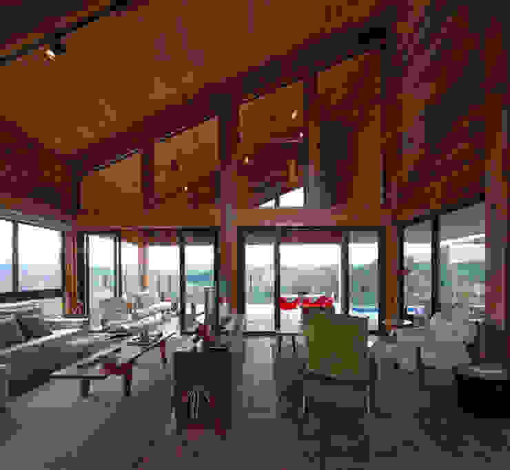 Mountain House David Guerra Arquitetura e Interiores Casas de estilo rústico