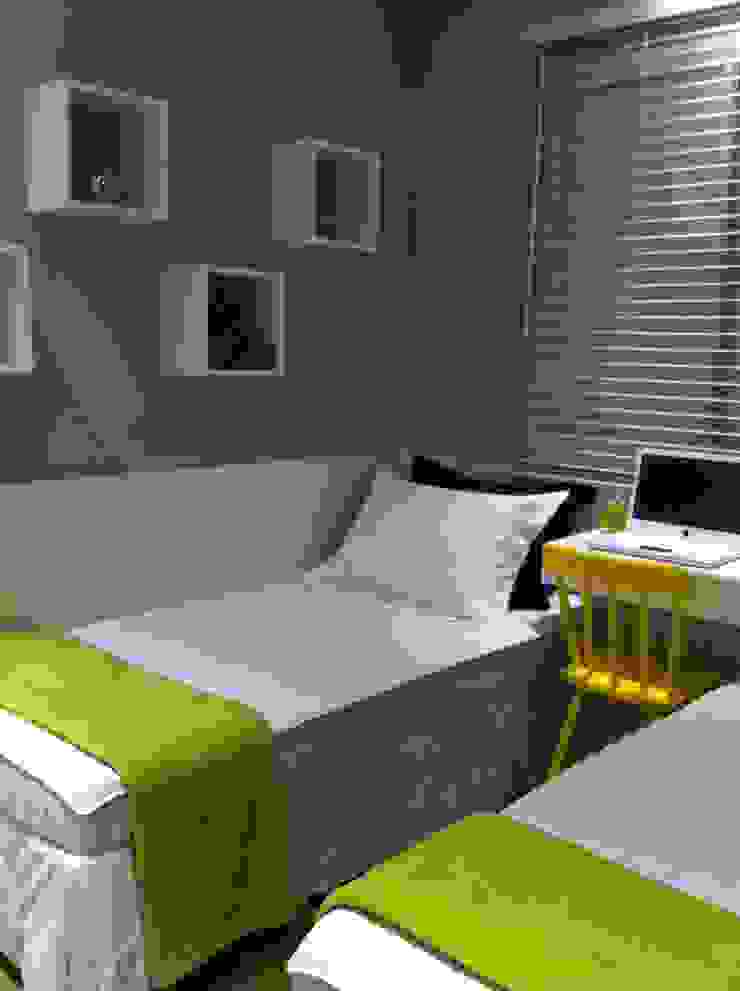 Fabiana Rosello Arquitetura e Interiores Eclectic style bedroom