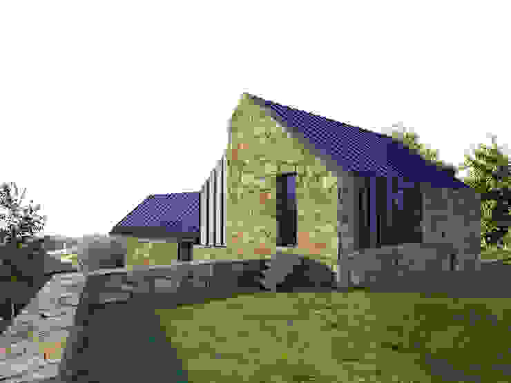 Davide Domingues Arquitecto Case in stile rustico Granito Metallizzato/Argento