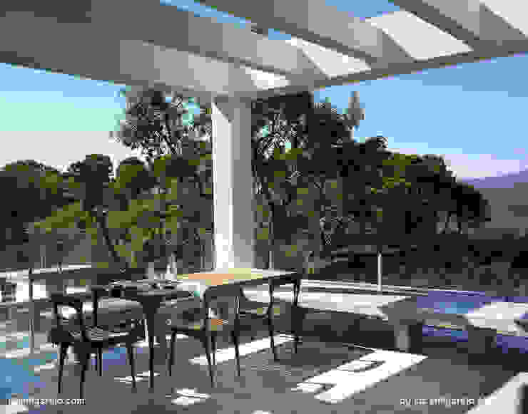 Lis Melgarejo Arquitectura Modern balcony, veranda & terrace