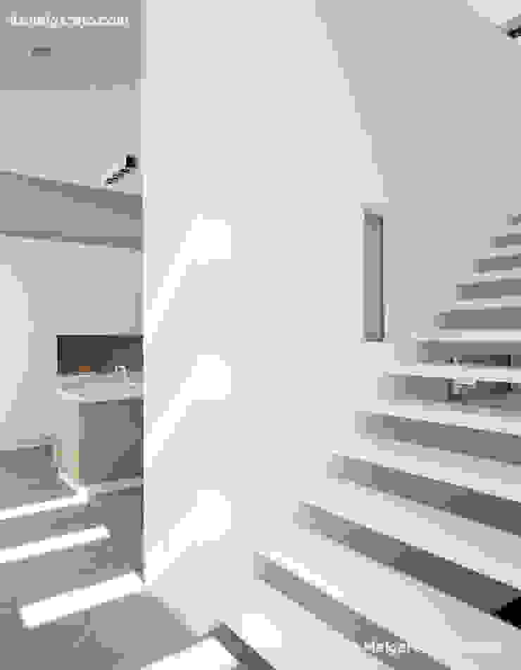 Lis Melgarejo Arquitectura Modern corridor, hallway & stairs
