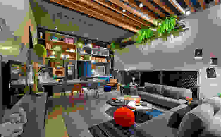 Ateliê do Mestre Cervejeiro Sarau Arquitetura Salas de estar modernas