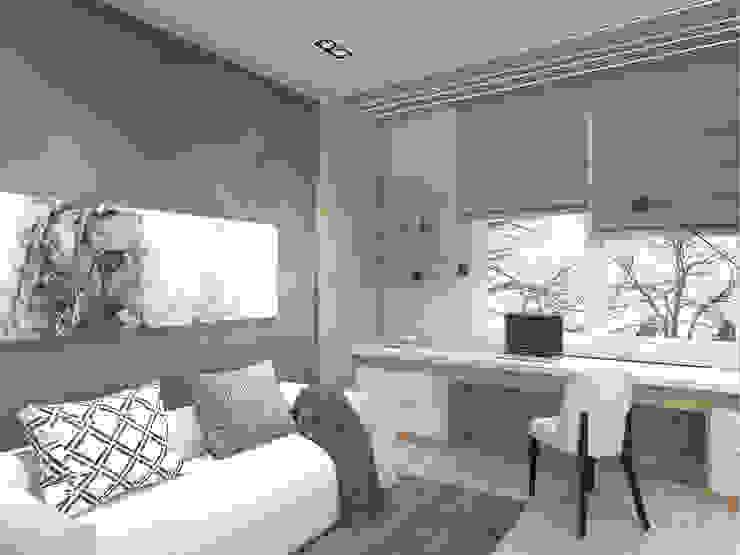 Студия авторского дизайна ASHE Home Ruang Studi/Kantor Gaya Eklektik