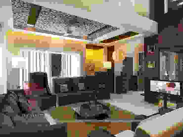 Beautiful Living Room Interiors, 3D Power Visualization Pvt. Ltd. 3D Power Visualization Pvt. Ltd. Modern living room