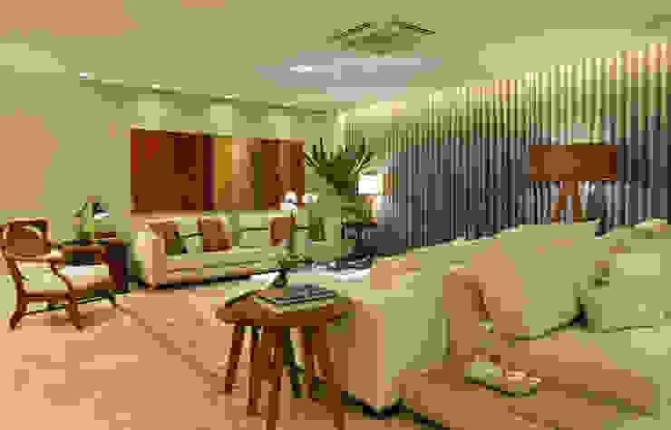 APARTAMENTO PK Bastos & Duarte Salas de estar ecléticas