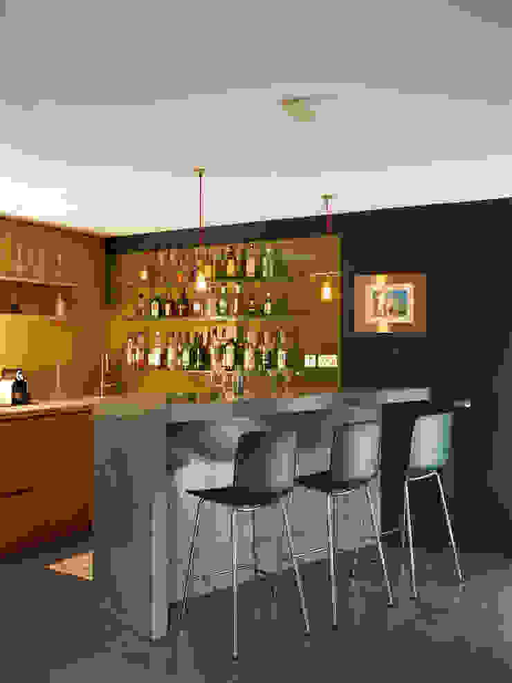 Fully fitted bar area Holloways of Ludlow Bespoke Kitchens & Cabinetry Cuisine moderne Béton Gris