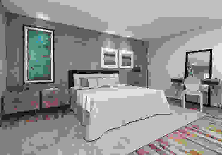 Teia Archdecor Minimalist bedroom Concrete Grey