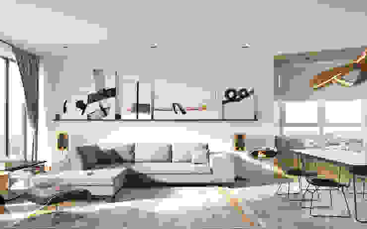 homify Minimalistische Wohnzimmer Weiß