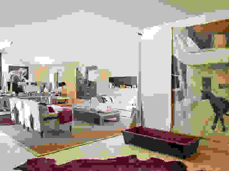 SA&V - SAARANHA&VASCONCELOS Salas de estilo rústico