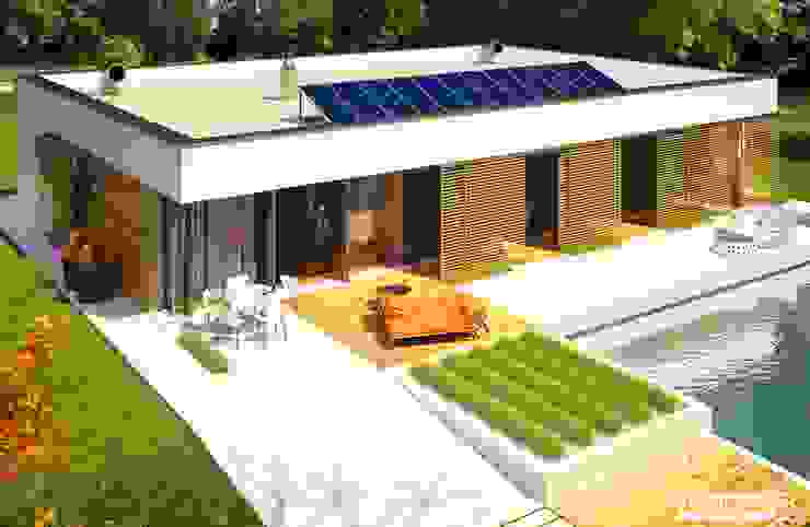 PROJEKT DOMU EX 7 (z wiatą) , Pracownia Projektowa ARCHIPELAG Pracownia Projektowa ARCHIPELAG Casas modernas: Ideas, diseños y decoración