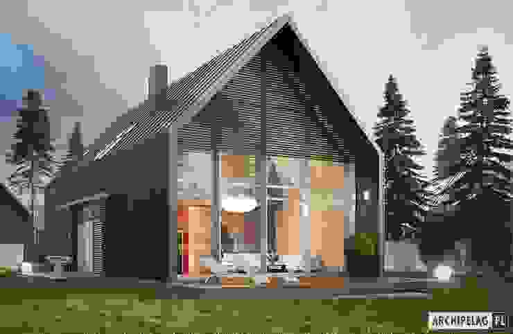 PROJEKT DOMU EX 13 - nowoczesna stodoła w najlepszym wydaniu! , Pracownia Projektowa ARCHIPELAG Pracownia Projektowa ARCHIPELAG Modern Houses