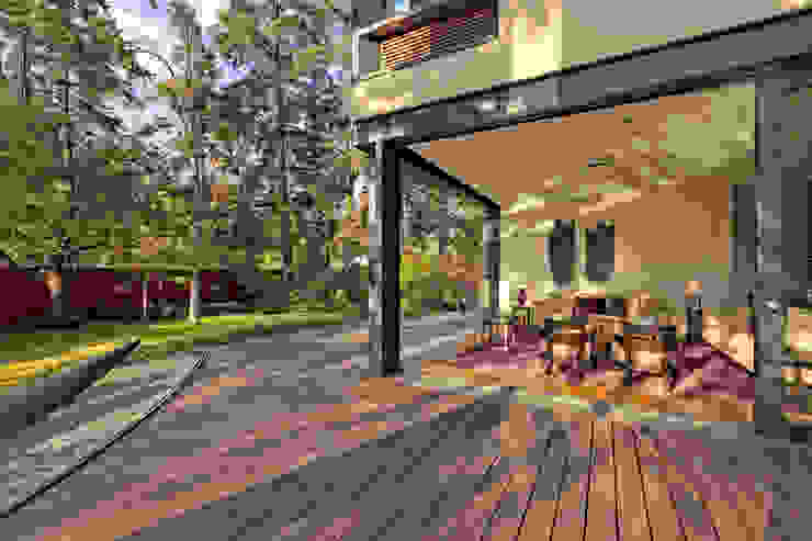 Lopez Duplan Arquitectos Balkon, Beranda & Teras Modern