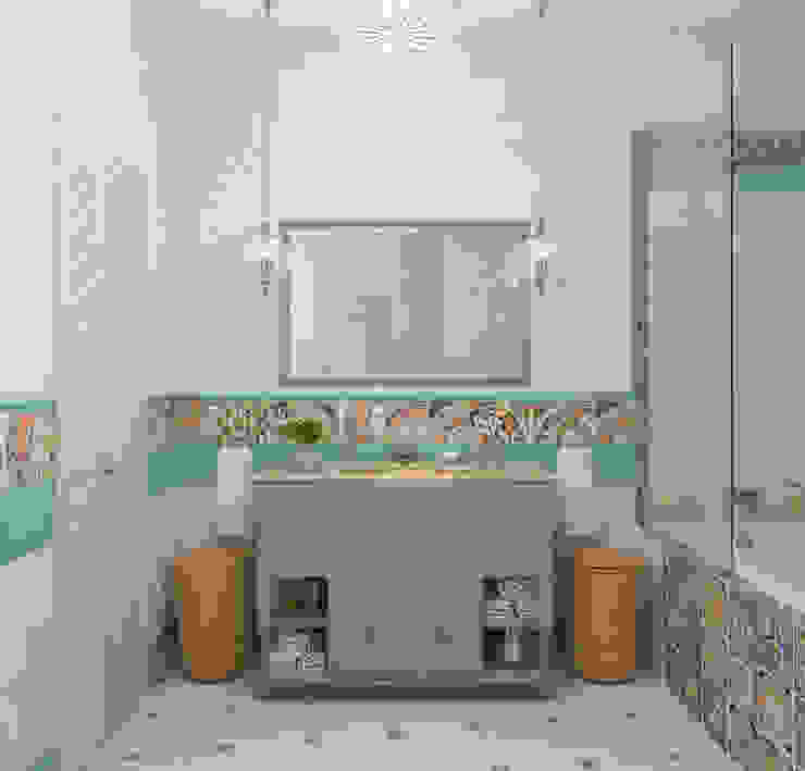 Ванная комната "Acquamarina" Студия дизайна Дарьи Одарюк Ванная в средиземноморском стиле Многоцветный