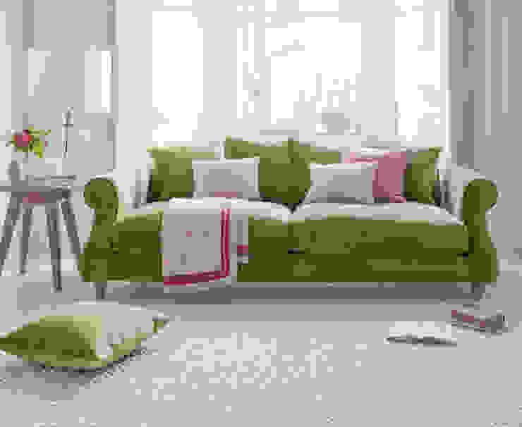 Sloucher sofa Loaf Klassische Wohnzimmer Baumwolle Grün Sofas und Sessel