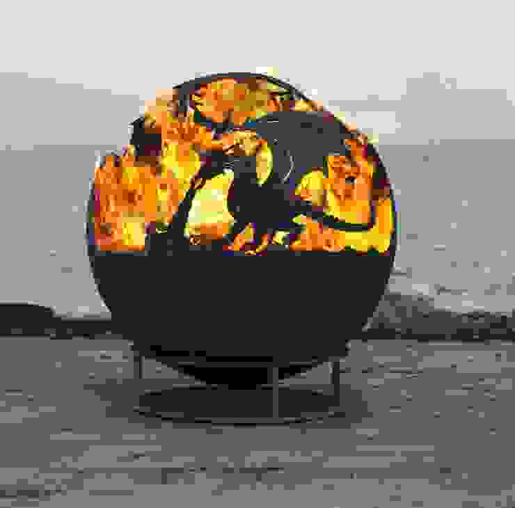 Dragon Fire Ball Weaves Interiors & Outdoors Rustikaler Garten Metall Feuerplätze und Grill