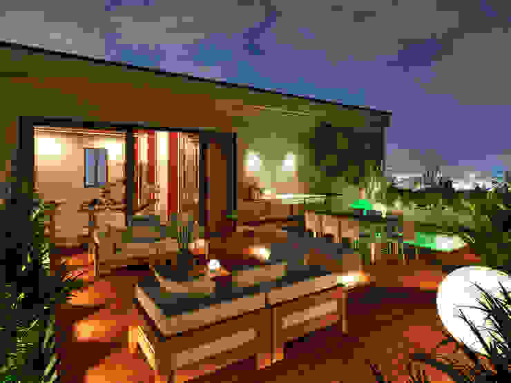 Rendering 3D: residenze in Africa, NLDigital NLDigital Moderner Balkon, Veranda & Terrasse