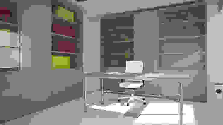Proposta di arredamento e disposizione arredo per uffici - RENDERING 3D 2P COSTRUZIONI srl Complesso d’uffici moderni