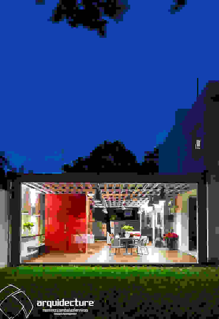 Grupo Arquidecture Industrial style houses Metal Red