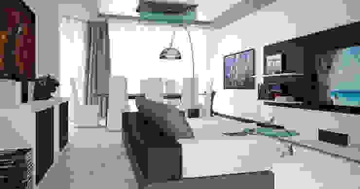 RENDERING 3D – LUXURY RESIDENCE 2P COSTRUZIONI srl Soggiorno moderno