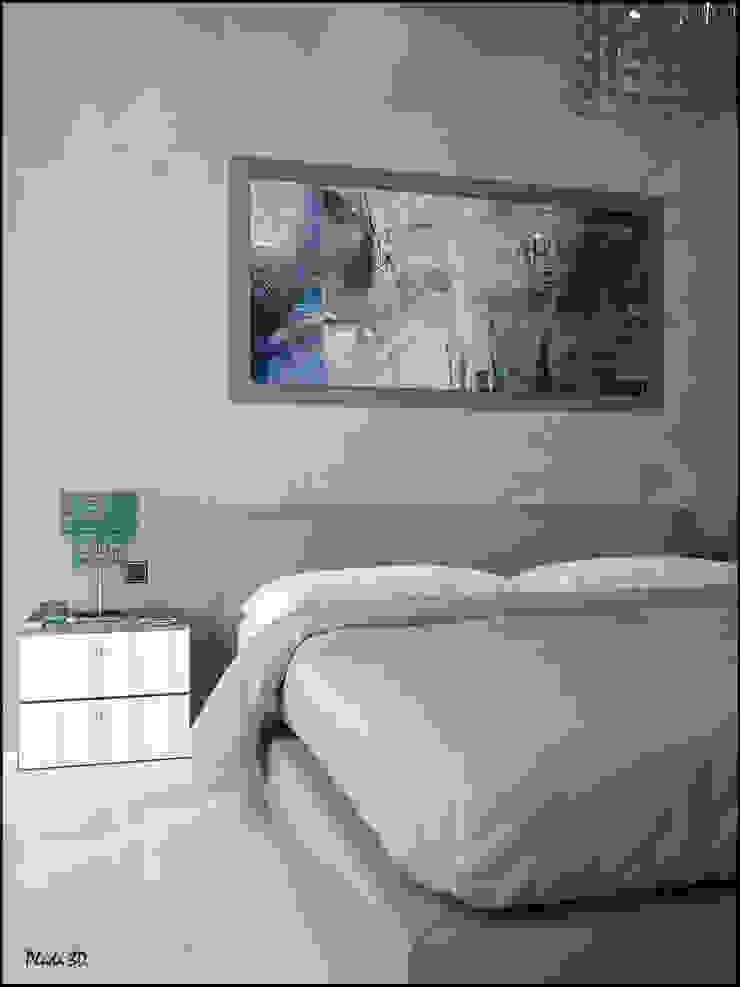 RENDERING 3D – LUXURY RESIDENCE 2P COSTRUZIONI srl Camera da letto moderna